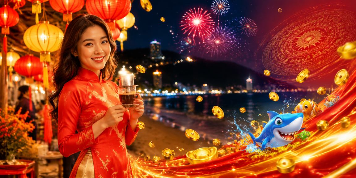 Người dùng tại Vũng Tàu chơi bắn cá trực tuyến và dùng voucher ưu đãi trong lúc uống cà phê